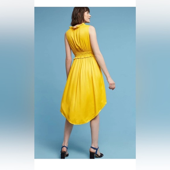 Anthropologie MAEVE Mustard Yellow Dress Medium - Picture 13 of 14